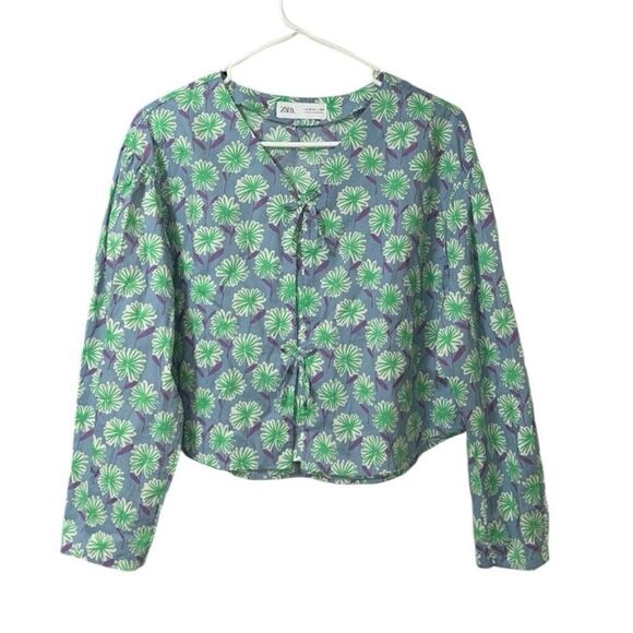 Zara Girls Kids Long-sleeve Floral Print Blue & Purple
Top/Blouse(Size 13-14) - Picture 3 of 8